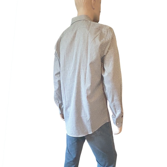 Banana Republic Dress Shirt Slim Fit Long Sleeve 100% Cotton Window pane Check - Picture 3 of 16